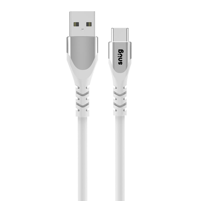 Snug USB To Type-C Silicone Cable - 1.2 Meter - White (SNPW-CABSLUT-WH)