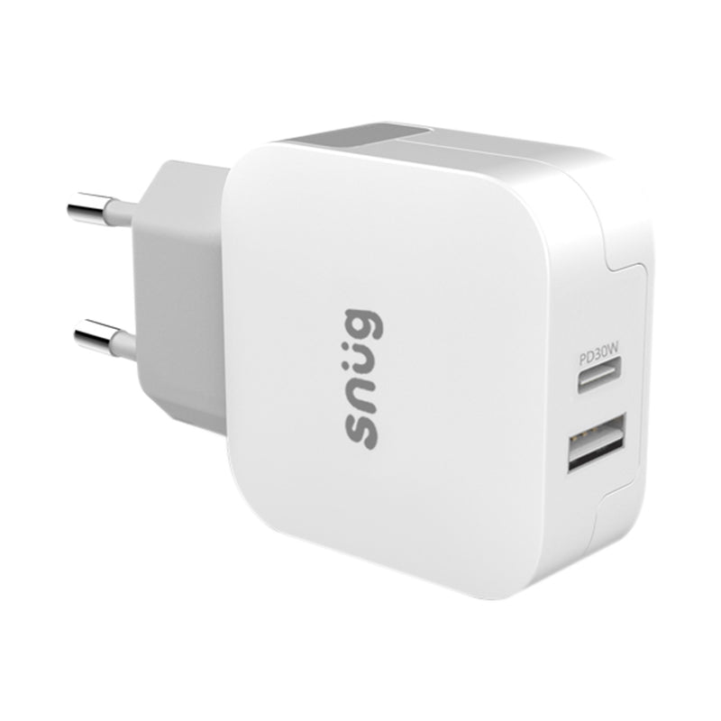 Snug 2 Port PD USB Home Charger 30W