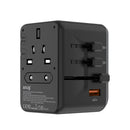 SNUG 5 Port Universal Travel Adapter - 45W - Black (SNPW-UNI45W-B)