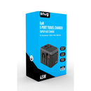 SNUG 5 Port Universal Travel Adapter - 45W - Black (SNPW-UNI45W-B)