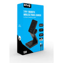 Snug 3-In-1 Magnetic Wireless Travel Charger 15W - Black (SNWI-3IN1TRV-BK)