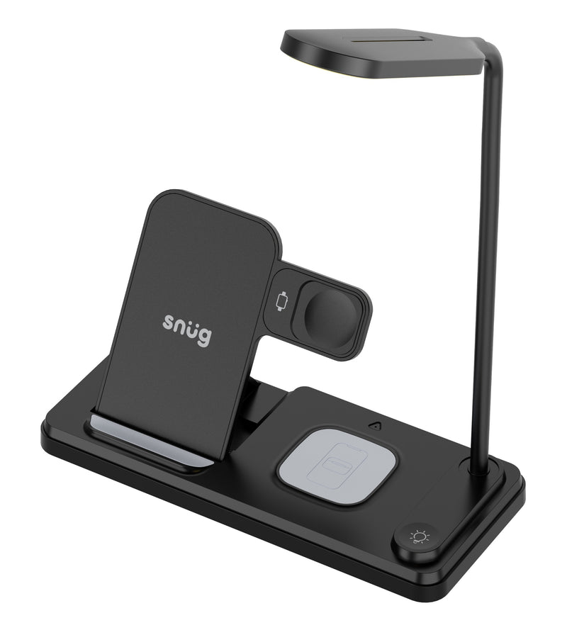 Snug Wireless 4-In-1 LED Lamp Charger 15W - Black (SNWI-LED4IN1-BK)