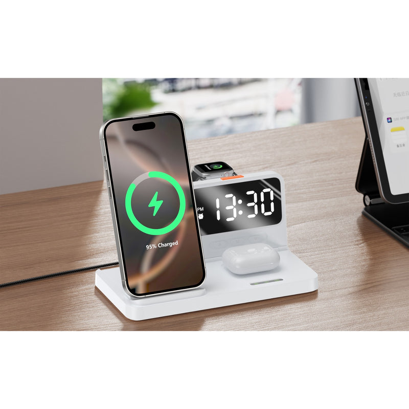 Snug 4-In-1 Wireless Stand Charger 15W - White (SNWI-STD4IN1-WH)