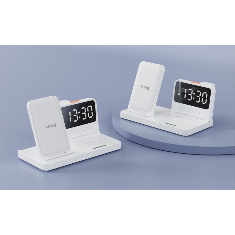 Snug 4-In-1 Wireless Stand Charger 15W - White (SNWI-STD4IN1-WH)