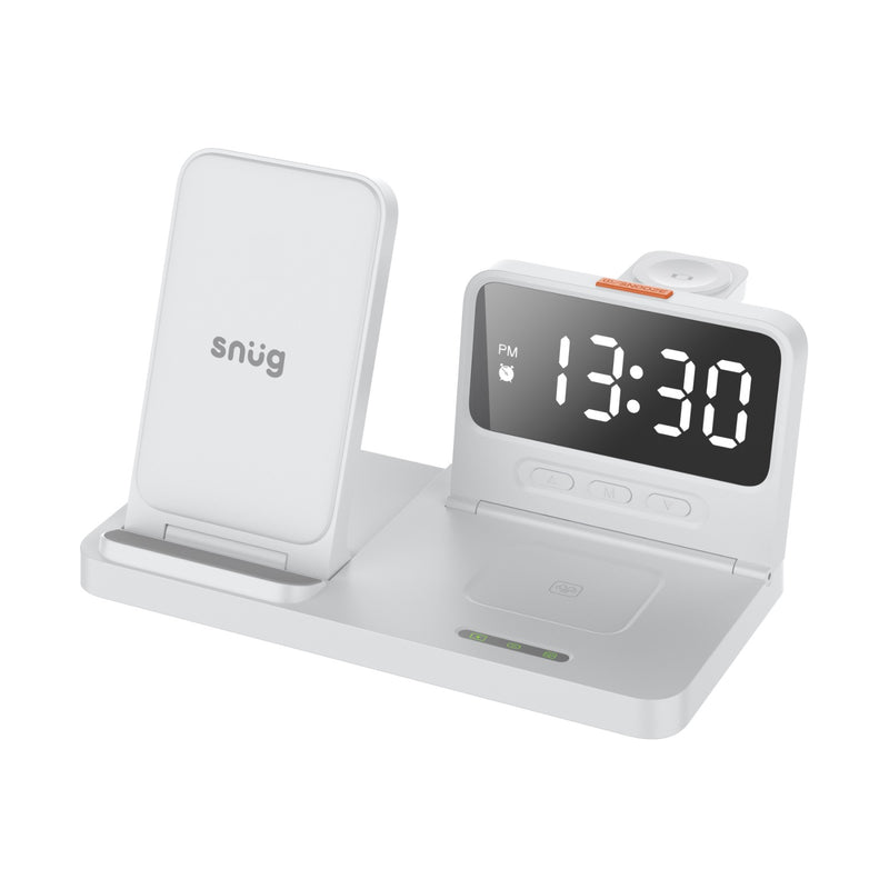 Snug 4-In-1 Wireless Stand Charger 15W - White (SNWI-STD4IN1-WH)