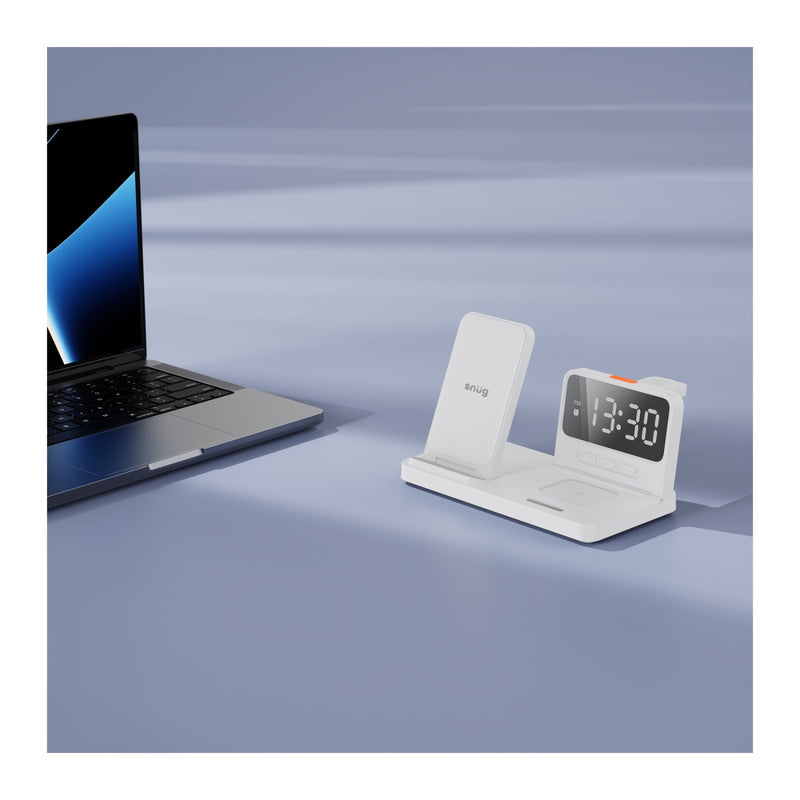 Snug 4-In-1 Wireless Stand Charger 15W - White (SNWI-STD4IN1-WH)