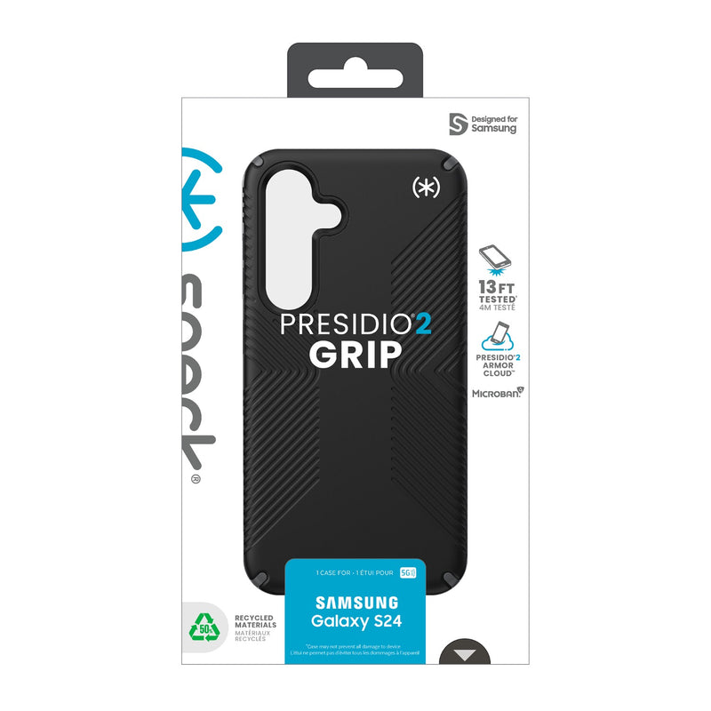 Speck Presidio2 Grip Case - Samsung Galaxy S24 - Black