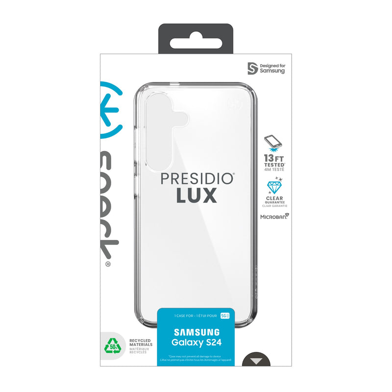 Speck Presidio Perfect Clear Case - Samsung Galaxy S24 - Clear