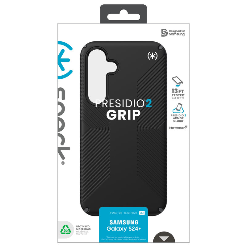 Speck Presidio2 Grip Case - Samsung Galaxy S24+ - Black