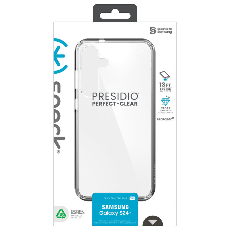 Speck Presidio Perfect Clear Case - Samsung Galaxy S24+ - Clear