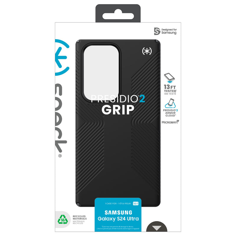 Speck Presidio2 Grip Case - Samsung Galaxy S24 Ultra - Black
