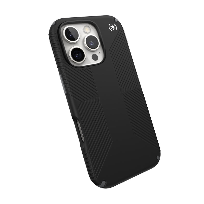 Speck Presidio2 Grip Case - Apple iPhone 16 Pro - Black & Slate Grey (SPK150778-3205)