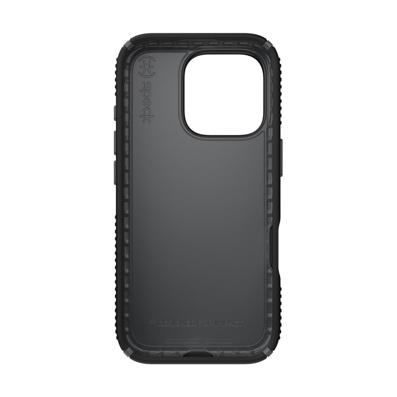 Speck Presidio2 Grip Case - Apple iPhone 16 Pro - Black & Slate Grey (SPK150778-3205)