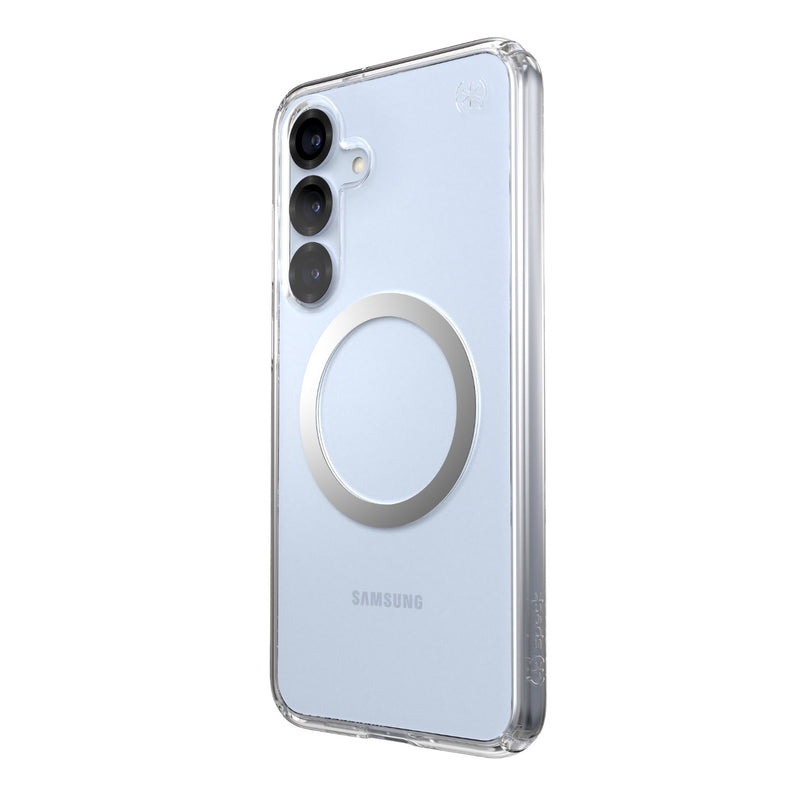 Speck Presidio Perfect Clear Magnet Case - Samsung Galaxy S25+ - Clear & Chrome (SPK150885-3199)