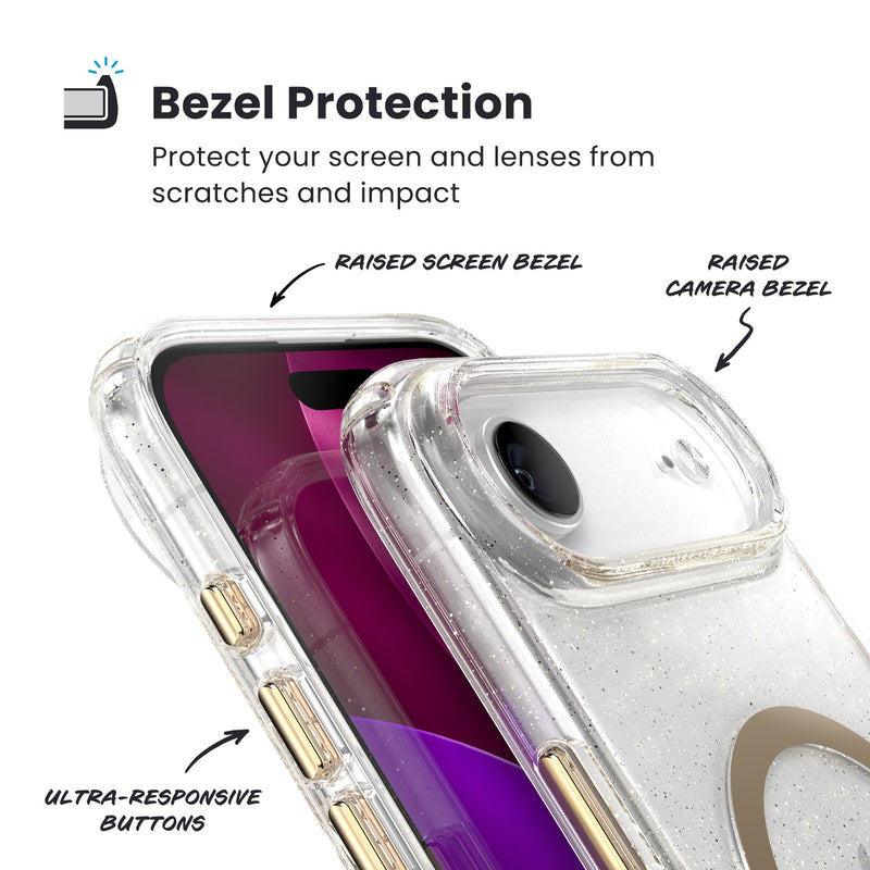 Speck Presidio Lux MagSafe Case - Apple iPhone Air - Gold Glitter (SPK150969-9221)