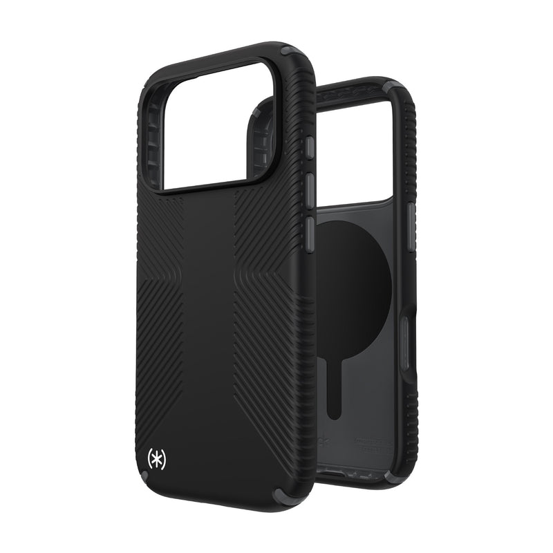 Speck Presidio2 Grip MagSafe Case - Apple iPhone 17 Pro - Black & Slate Grey (SPK150976-D143)