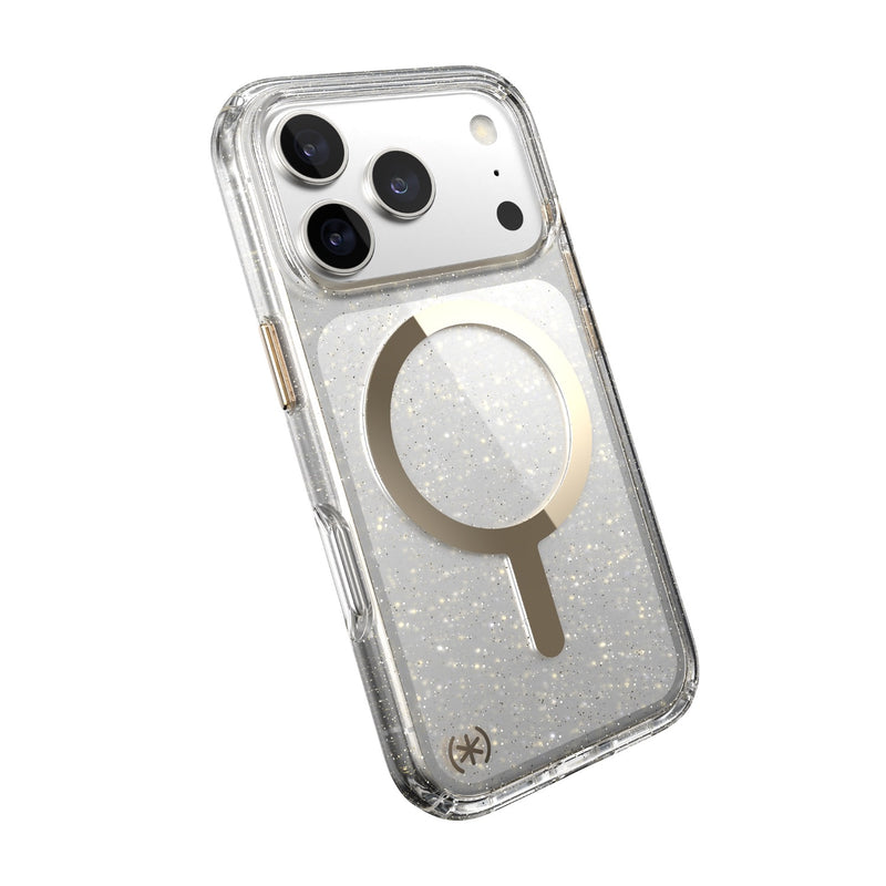 Speck Presidio Lux MagSafe Case - Apple iPhone 17 Pro - Gold Glitter (SPK150978-9221)