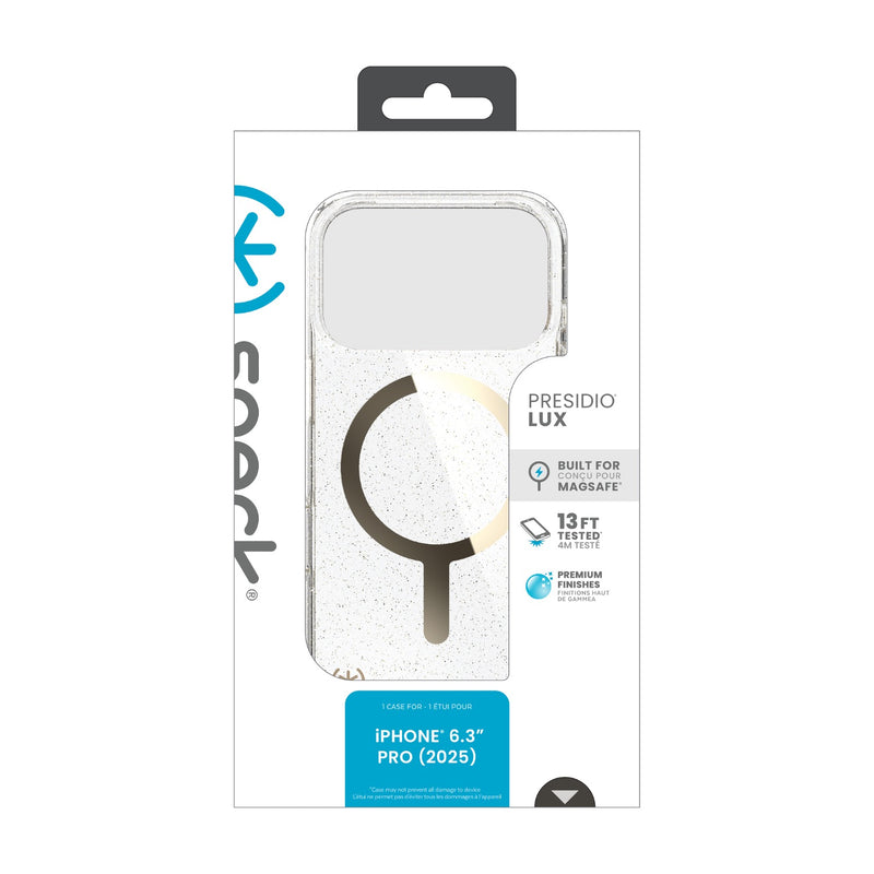 Speck Presidio Lux MagSafe Case - Apple iPhone 17 Pro - Gold Glitter (SPK150978-9221)