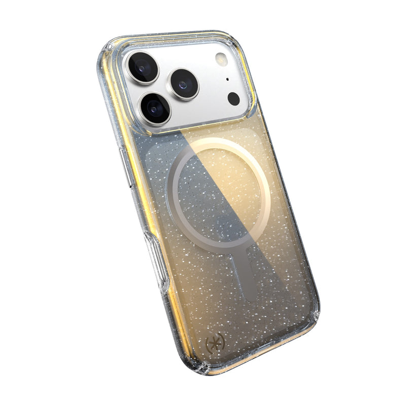 Speck Presidio Lux MagSafe Case - Apple iPhone 17 Pro - Silver Glitter (SPK151022-3274)