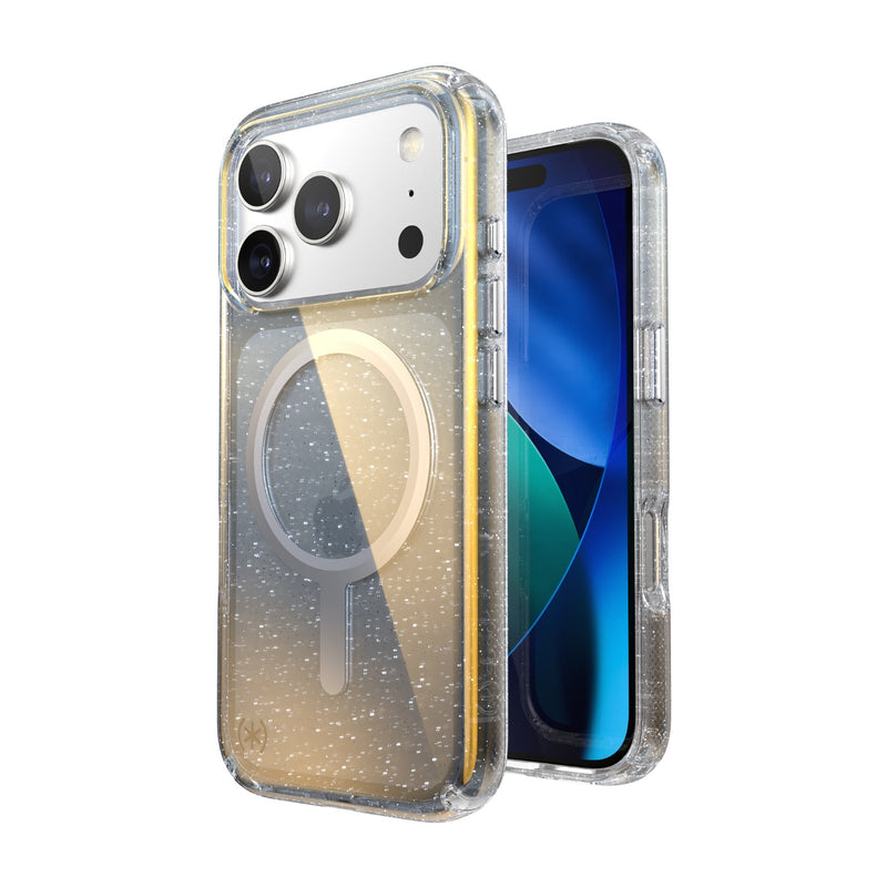 Speck Presidio Lux MagSafe Case - Apple iPhone 17 Pro - Silver Glitter (SPK151022-3274)