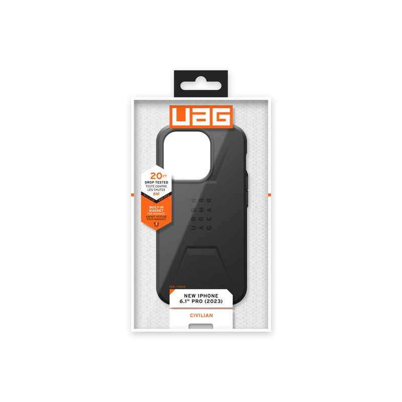 UAG Civilian MagSafe Case - Apple iPhone 15 Pro - UAG-I15PR-CMBK