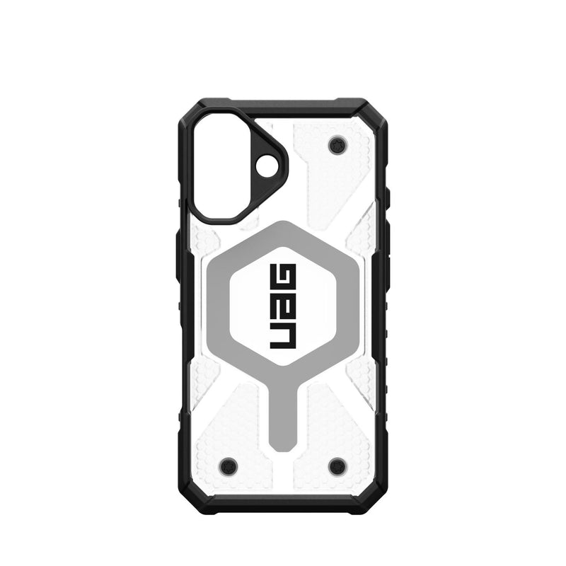 UAG Pathfinder Clear Magsafe Case - Apple iPhone 16 - Ice & Silver (UAG-I16-PCLMI)