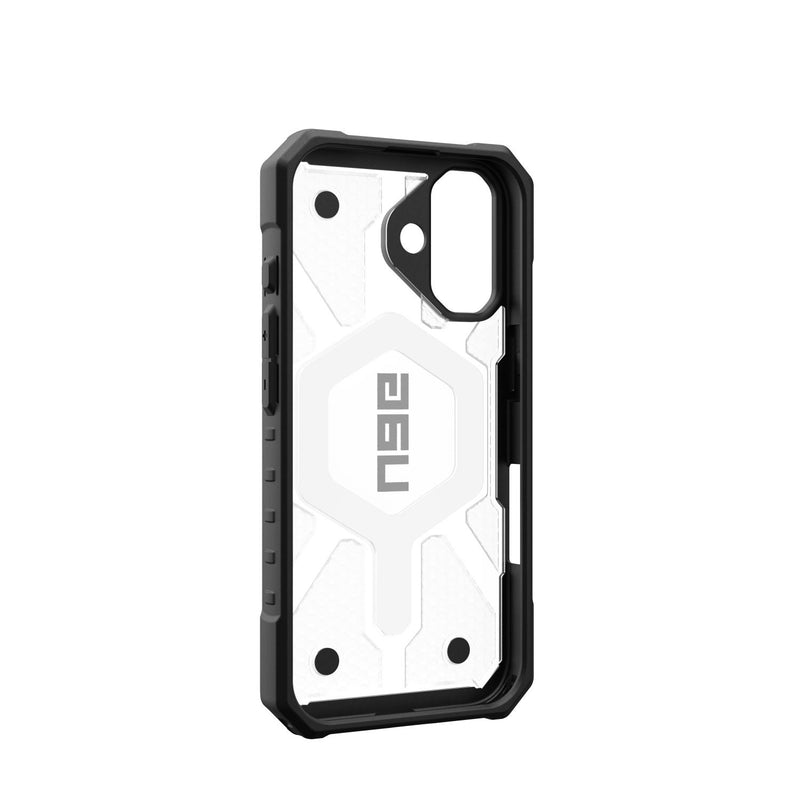 UAG Pathfinder Clear Magsafe Case - Apple iPhone 16 - Ice & Silver (UAG-I16-PCLMI)