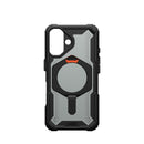 UAG Plasma XTE MagSafe Case - Apple iPhone 16 - Black & Orange (UAG-I16-PXTEB)