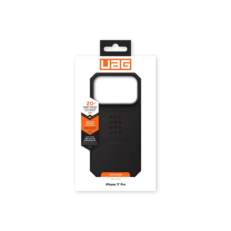 UAG Civilian Magsafe Case - Apple iPhone 17 Pro - Black (UAG-I17P-CMBK)