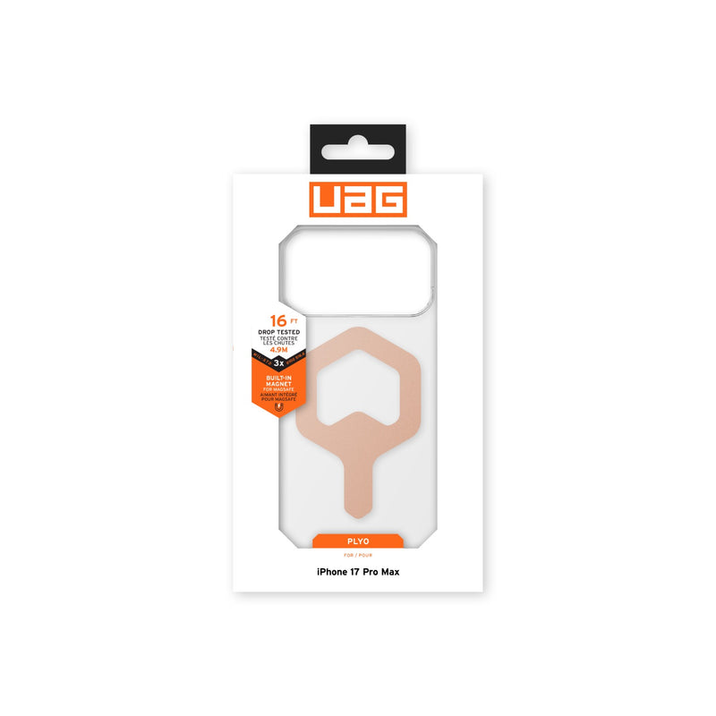 UAG Plyo Magsafe Case - Apple iPhone 17 Pro Max - Ice & Rose Gold (UAG-I17PM-MPLYG)
