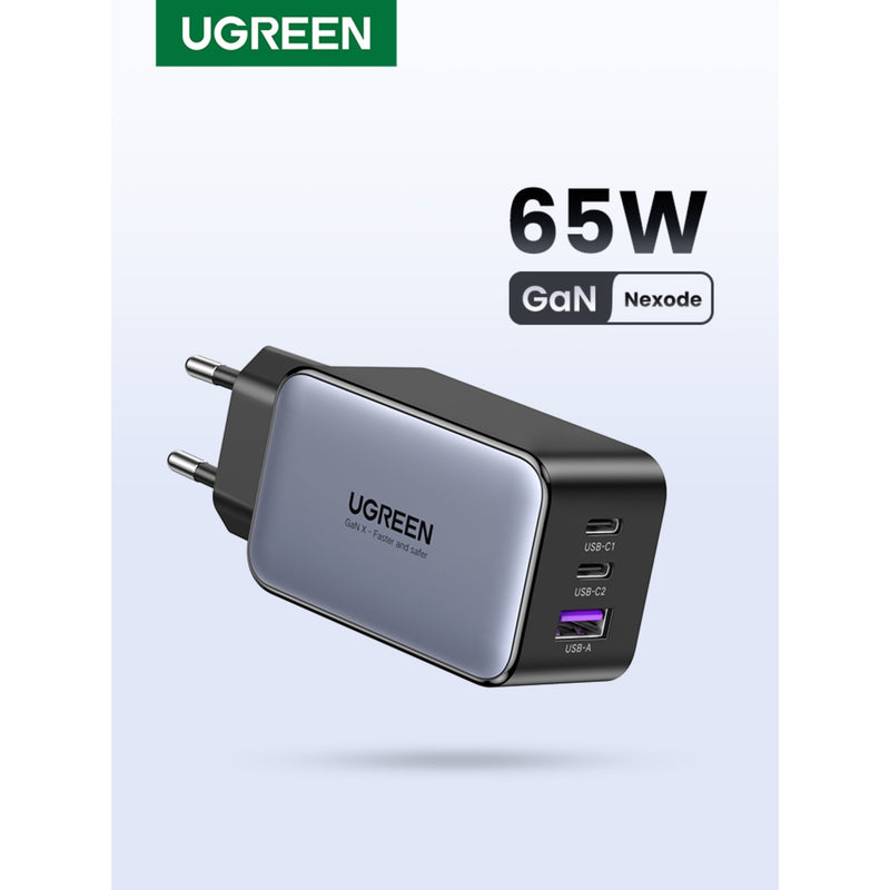 UGREEN 3 Port GaN PD Home Charger - 65W - 335