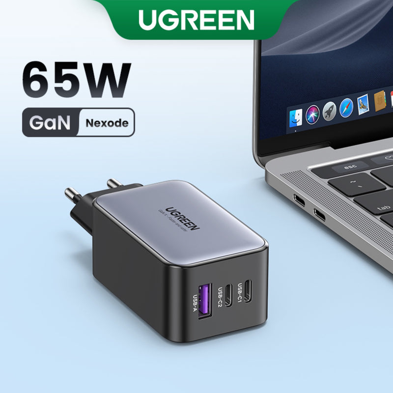 UGREEN 3 Port GaN PD Home Charger - 65W - 335