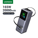 UGREEN 20000mAh Power Bank With Retractable Cable 165W - Grey (UG-PB726-55987B)
