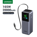 UGREEN 20000mAh Power Bank With Retractable Cable 165W - Grey (UG-PB726-55987B)