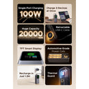 UGREEN 20000mAh Power Bank With Retractable Cable 165W - Grey (UG-PB726-55987B)