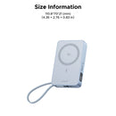 UGREEN 10000mAh Magnetic Wireless Power Bank With Built-in Cable - Blue (UG-PB773-65958B)