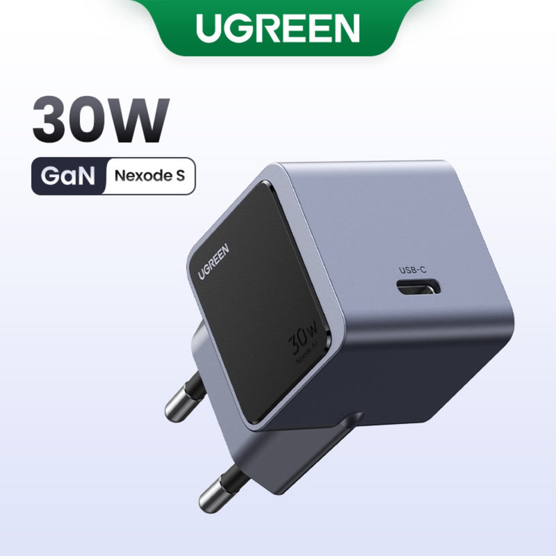 UGREEN Nexode 1 Port GaNInfinity PD Wall Charger 30W - Grey & Black (UG-X503-35041)