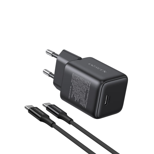 UGREEN 1 Port Type C PD Wall Charger With Cable - 30W - Black (UG-X513-65012)