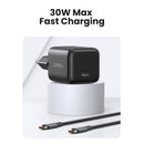 UGREEN 1 Port PD Wall Charger With Cable - 30W - Black (UG-X513-65012)