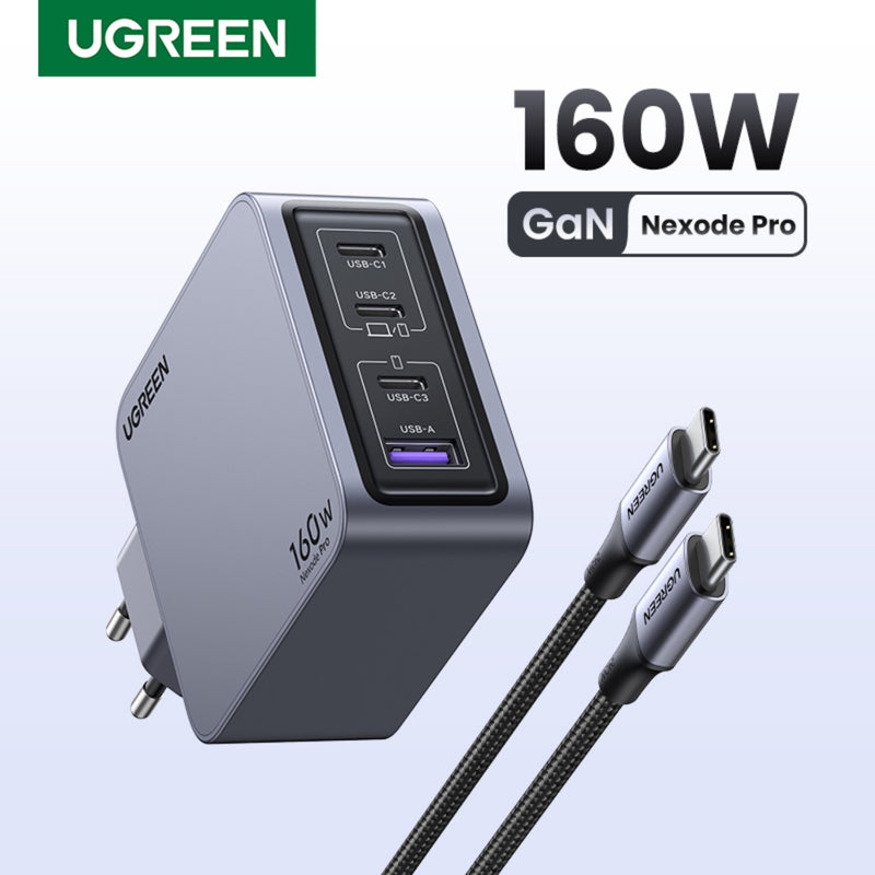 UGREEN Nexode Pro 4 Port PD/USB Wall Charger 160W - Grey (UG-X763-25877)