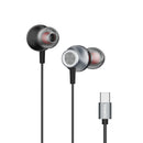 Yookie YTL-11 Wired Earphones Type-C - Black/Silver (YOOKIE-YTL11-B)