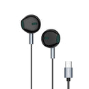 Yookie YTL-12 Wired Earphones Type-C - Black/Metal (YOOKIE-YTL12-B)