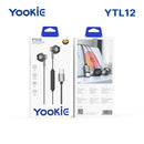 Yookie YTL-12 Wired Earphones Type-C - Black/Metal (YOOKIE-YTL12-B)