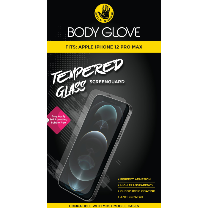 Body Glove Easy Apply Tempered Glass Screen Protector - Apple iPhone 12 Pro Max