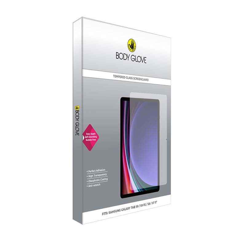 Body Glove Tempered Glass Screen Protector - Samsung Galaxy Tab S9 / Tab S9 FE / Tab S8 / Tab S7