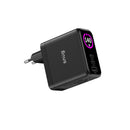 Snug Elite 3 Port Digital Display Wall Charger With Cable 140W - Black (SNPW-PD-136-B)