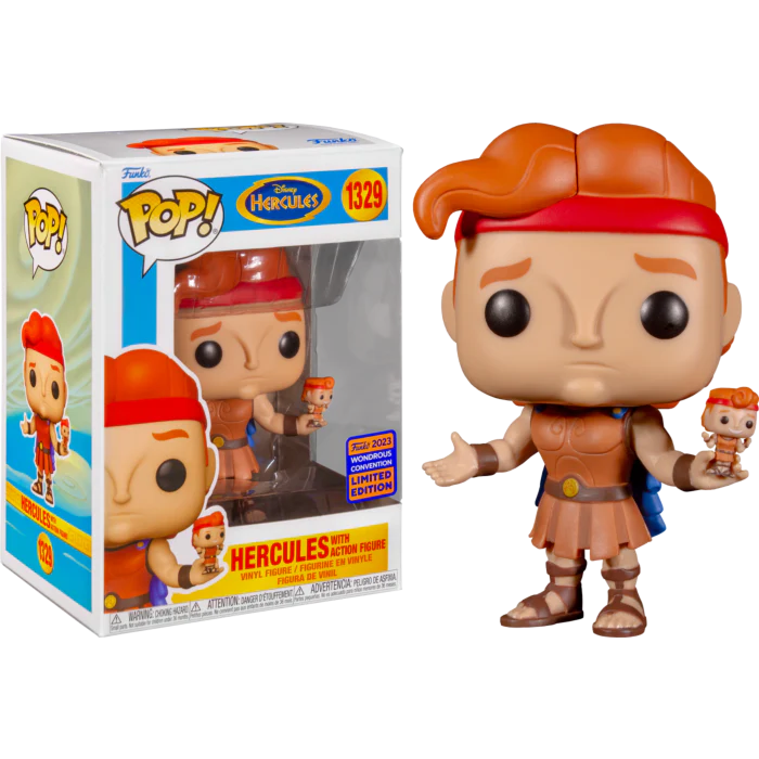 Funko Pop! Disney: Hercules - Hercules with Action Figure ( Funko 2023 Wonderous Covention Limited Edition)