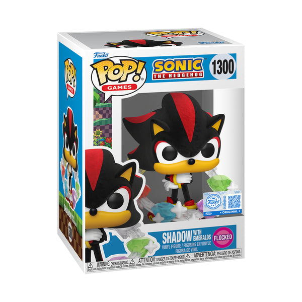 Funko Pop! Games: Sonic The Hedgehog - Shadow with Emeralds (Flocked)(Special Edition) (FN-POP-00094115)