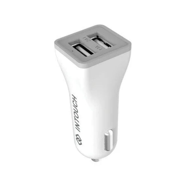 INTOUCH Dual USB Car Charger 2.1A - White (IT-CLD3011-WH)