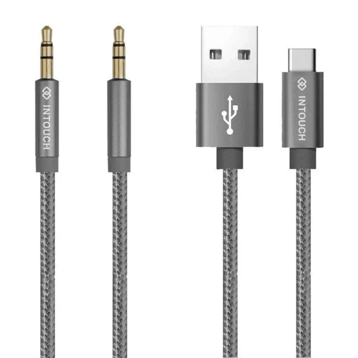 INTOUCH Type-C Braided Cable & 3.5mm Audio Cable (IT-CAB3054)